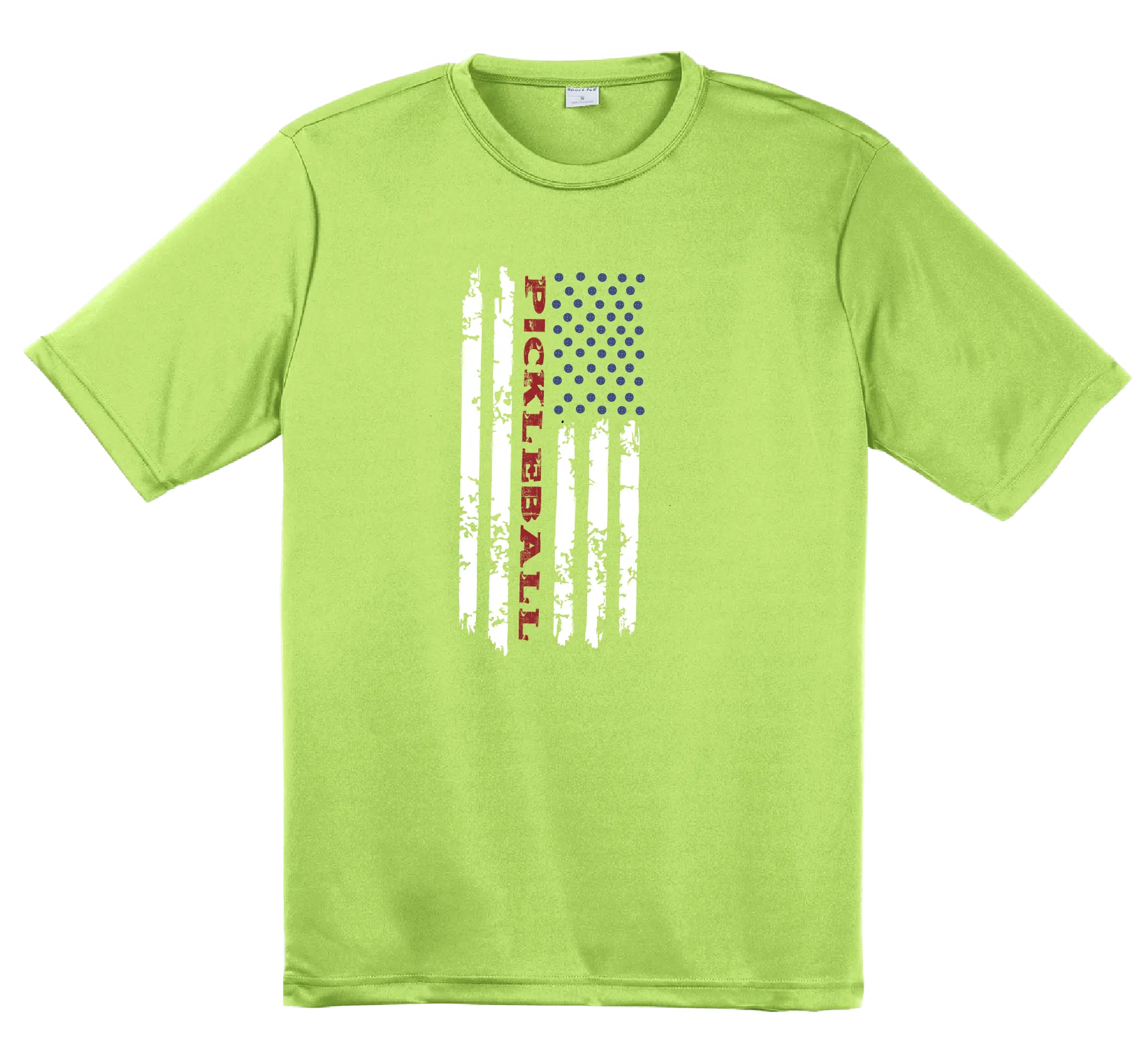 Pickleball Flag (Customizable) | Men's Short Sleeve Athletic Shirt | 100% Polyester