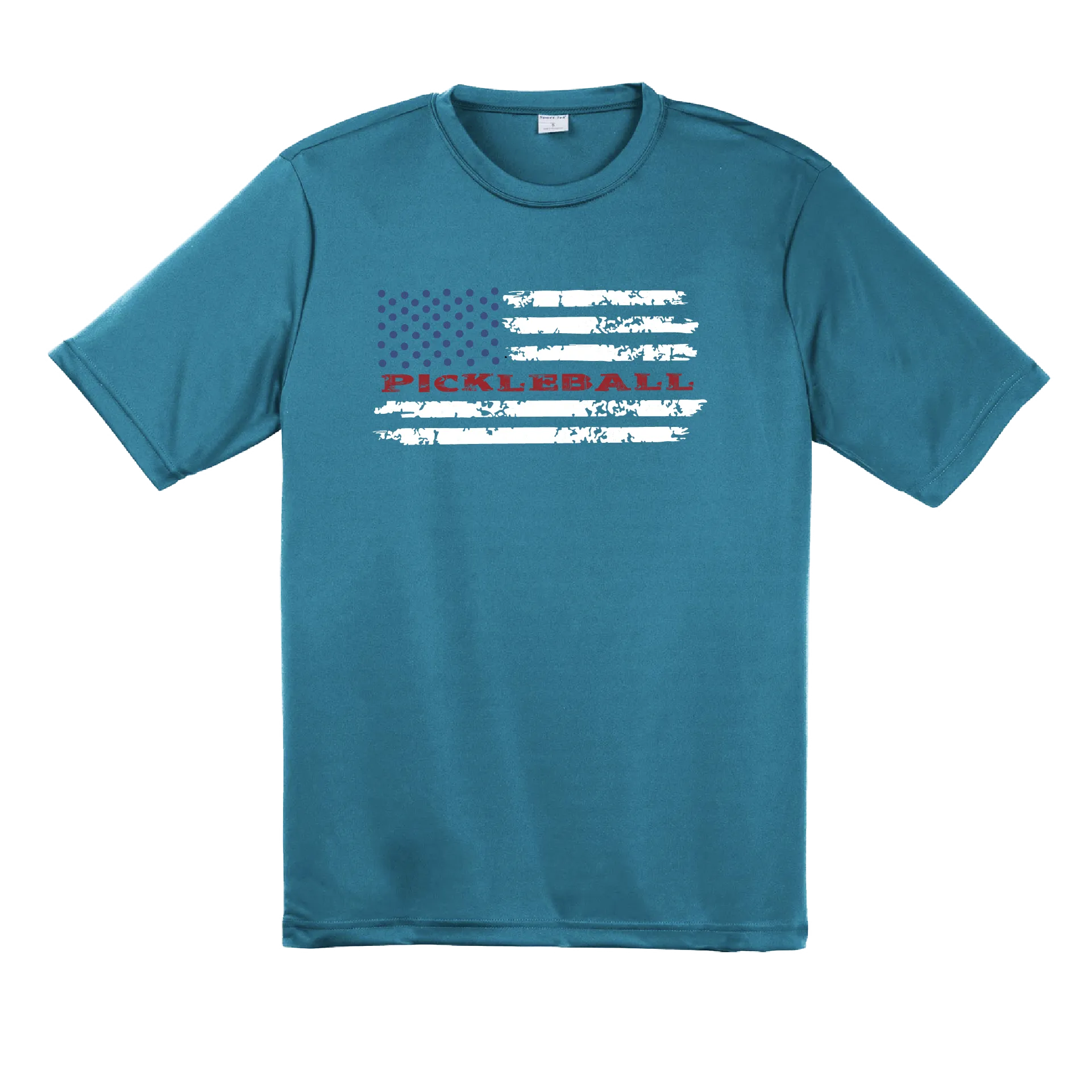 Pickleball Flag (Customizable) | Men's Short Sleeve Athletic Shirt | 100% Polyester