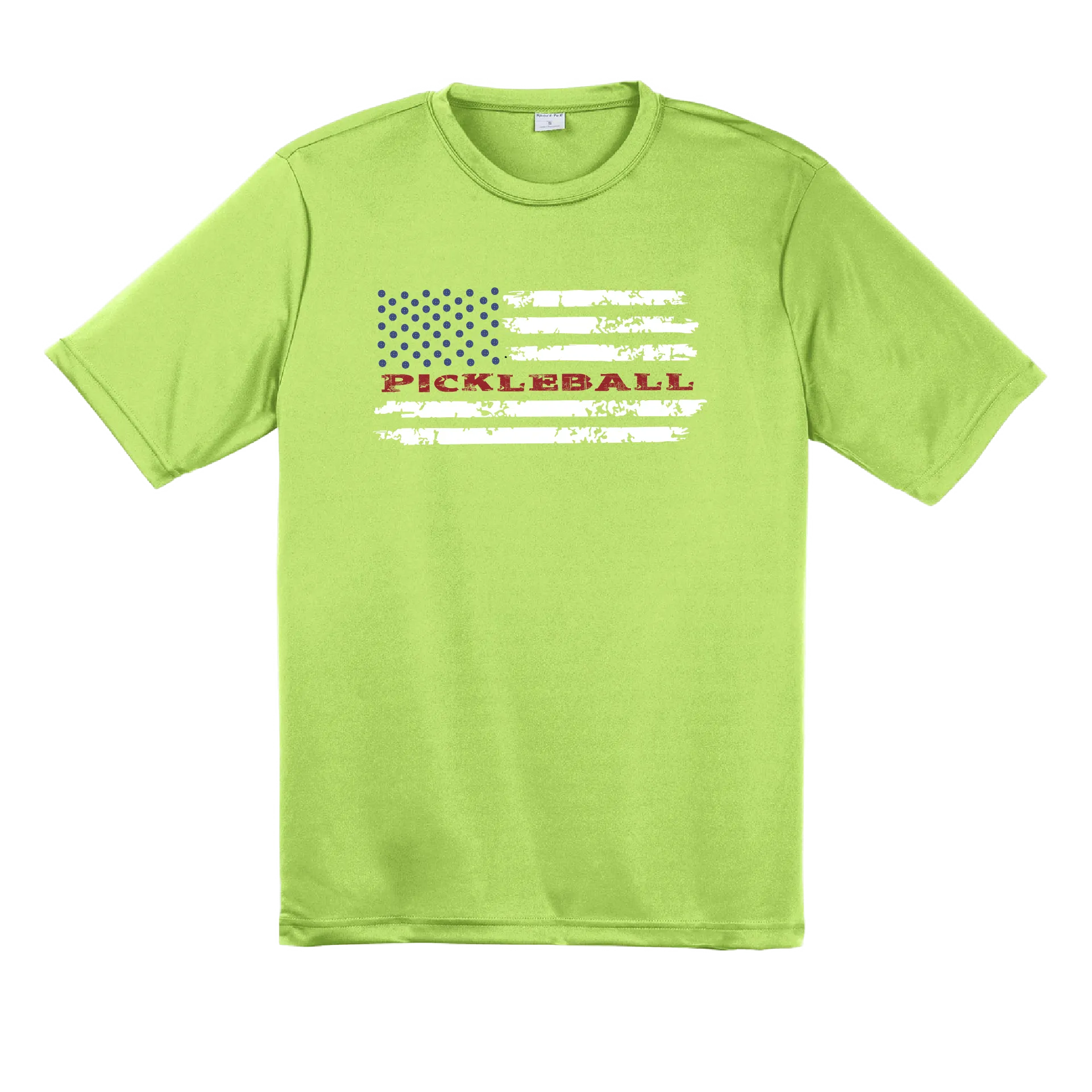 Pickleball Flag (Customizable) | Men's Short Sleeve Athletic Shirt | 100% Polyester