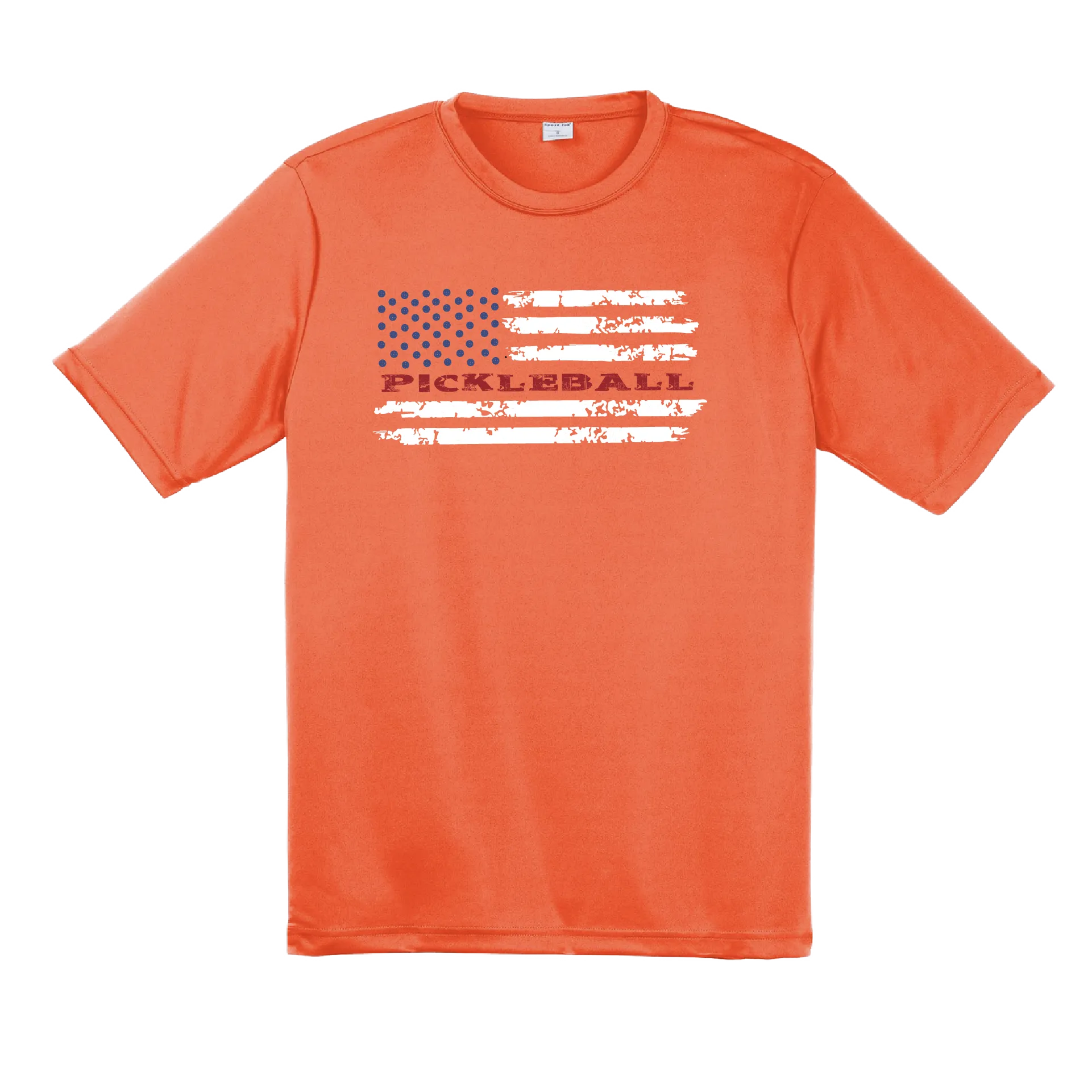 Pickleball Flag (Customizable) | Men's Short Sleeve Athletic Shirt | 100% Polyester