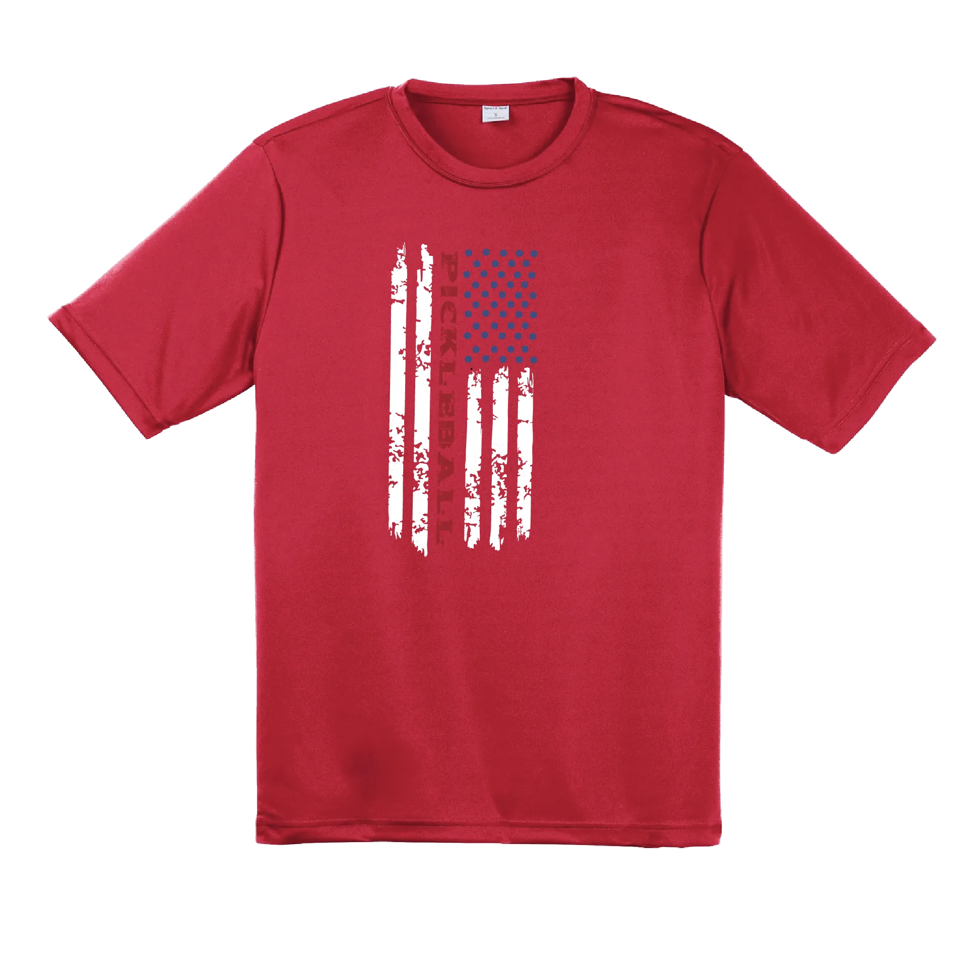 Pickleball Flag (Customizable) | Men's Short Sleeve Athletic Shirt | 100% Polyester