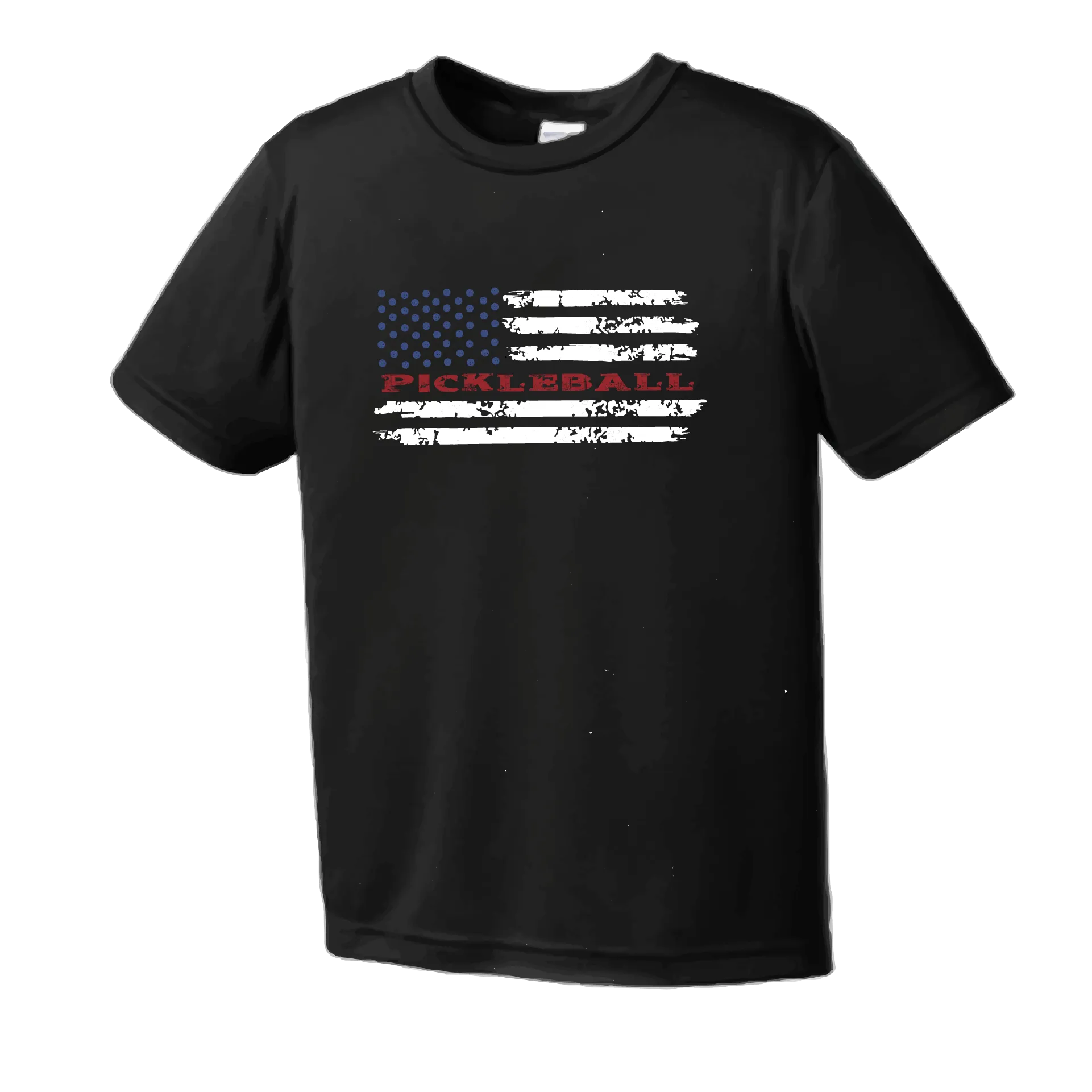 Pickleball Flag (Customizable) | Men's Short Sleeve Athletic Shirt | 100% Polyester