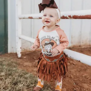 Proud to be a Cowgirl Long Sleeve Onesie Baby (0-18M)