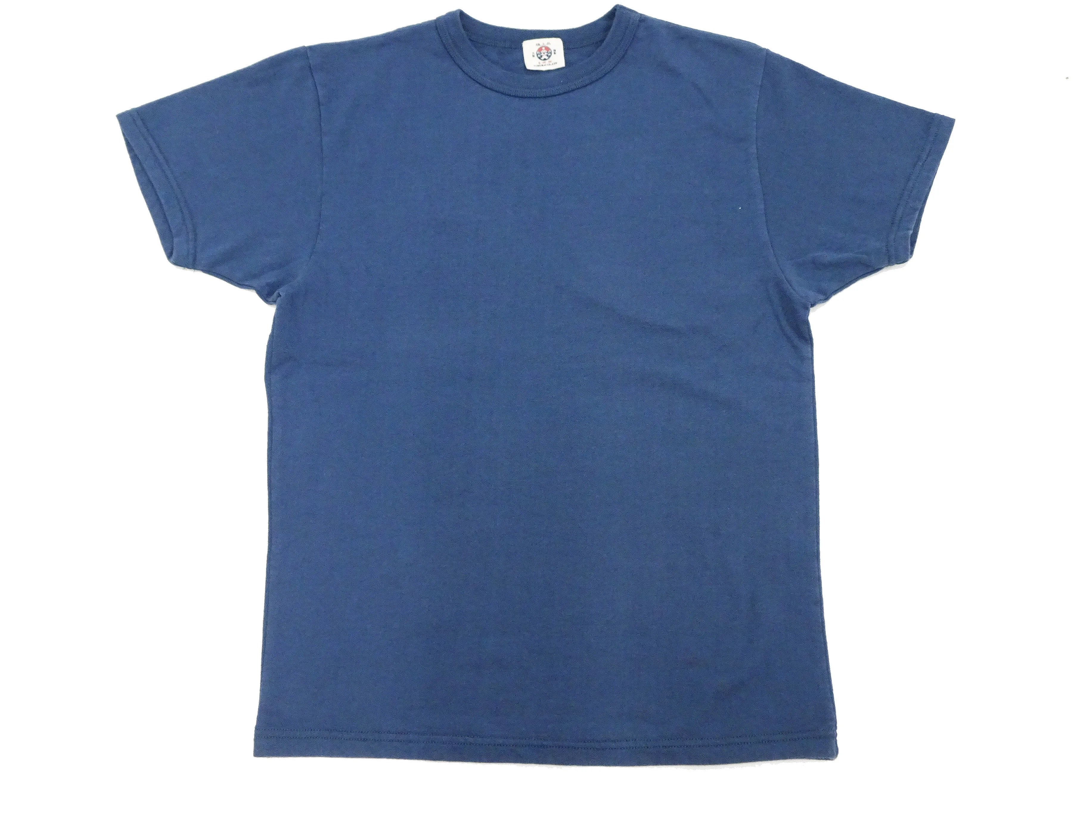 Samurai Jeans T-shirt Men's Plain Short Sleeve French Terry Fabric Tee Inlay Loopwheele T-Shirt SJST24-RIM Tetsukon Faded-Navy