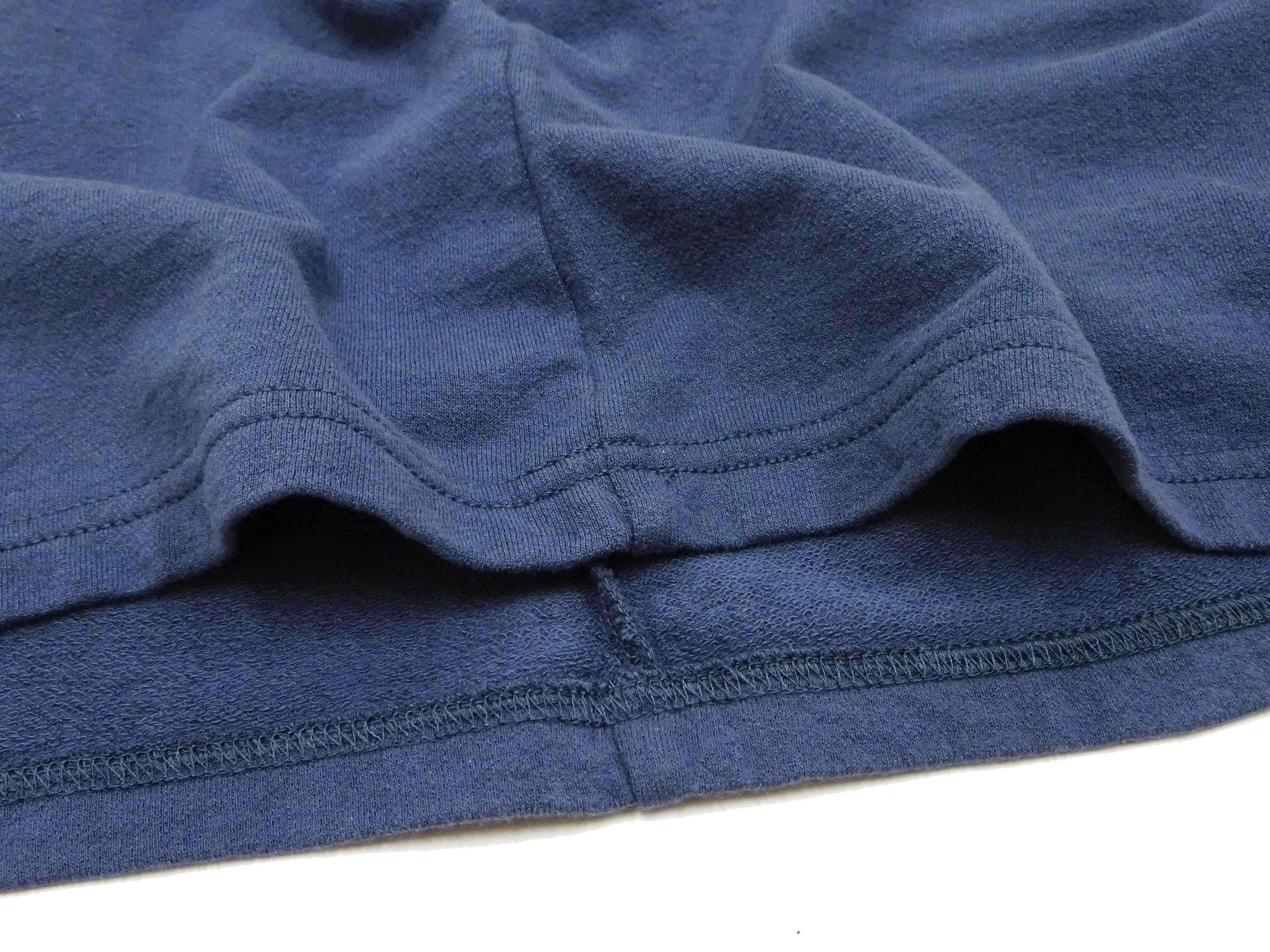 Samurai Jeans T-shirt Men's Plain Short Sleeve French Terry Fabric Tee Inlay Loopwheele T-Shirt SJST24-RIM Tetsukon Faded-Navy
