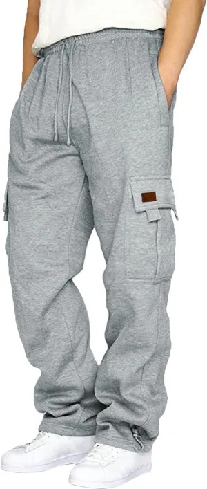 sdbrld Sweatpants For Men Mens Fashion Joggers Pants Cotton Drawstring Cargo Pants Hiking Outdoor Track Sweatpants Trousers