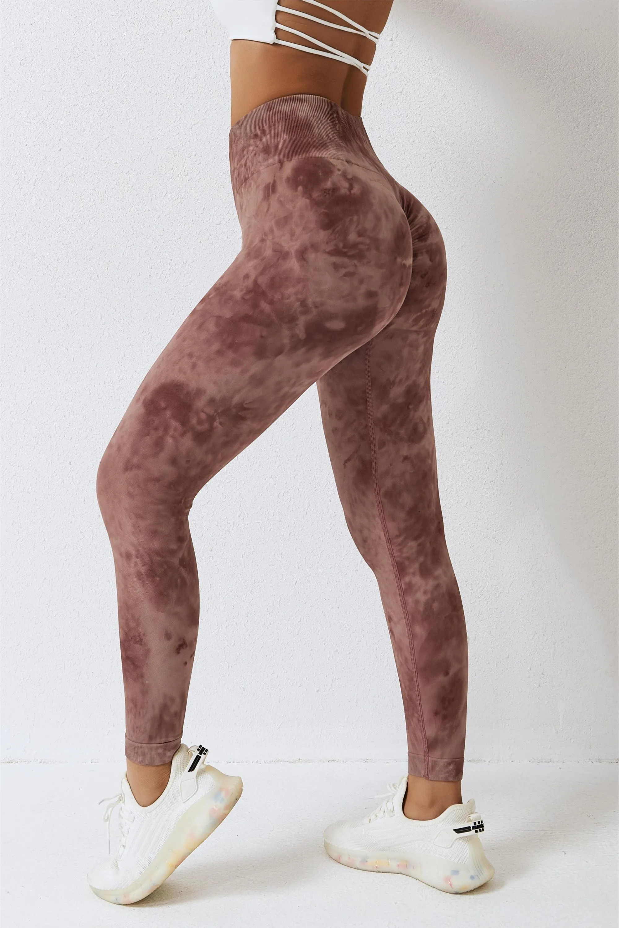 Seamless Tie Dye Scrunch Leggings