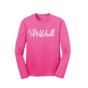 Spider Pickleball | Youth Long Sleeve Pickleball Shirts | 100% Polyester