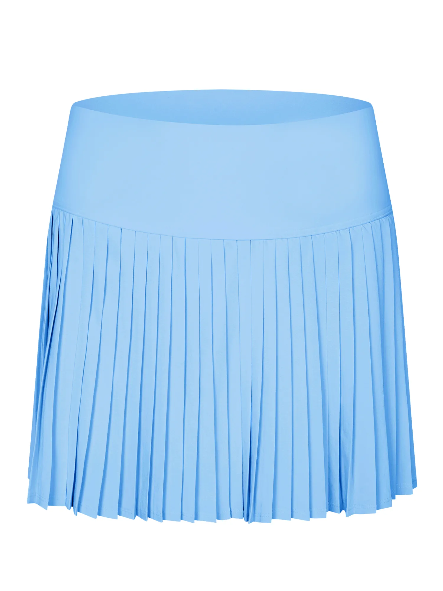 Spring Blue "Maddie" Full Pleat Active Skirt with Pockets in Shorts Liner