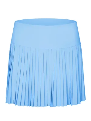 Spring Blue "Maddie" Full Pleat Active Skirt with Pockets in Shorts Liner