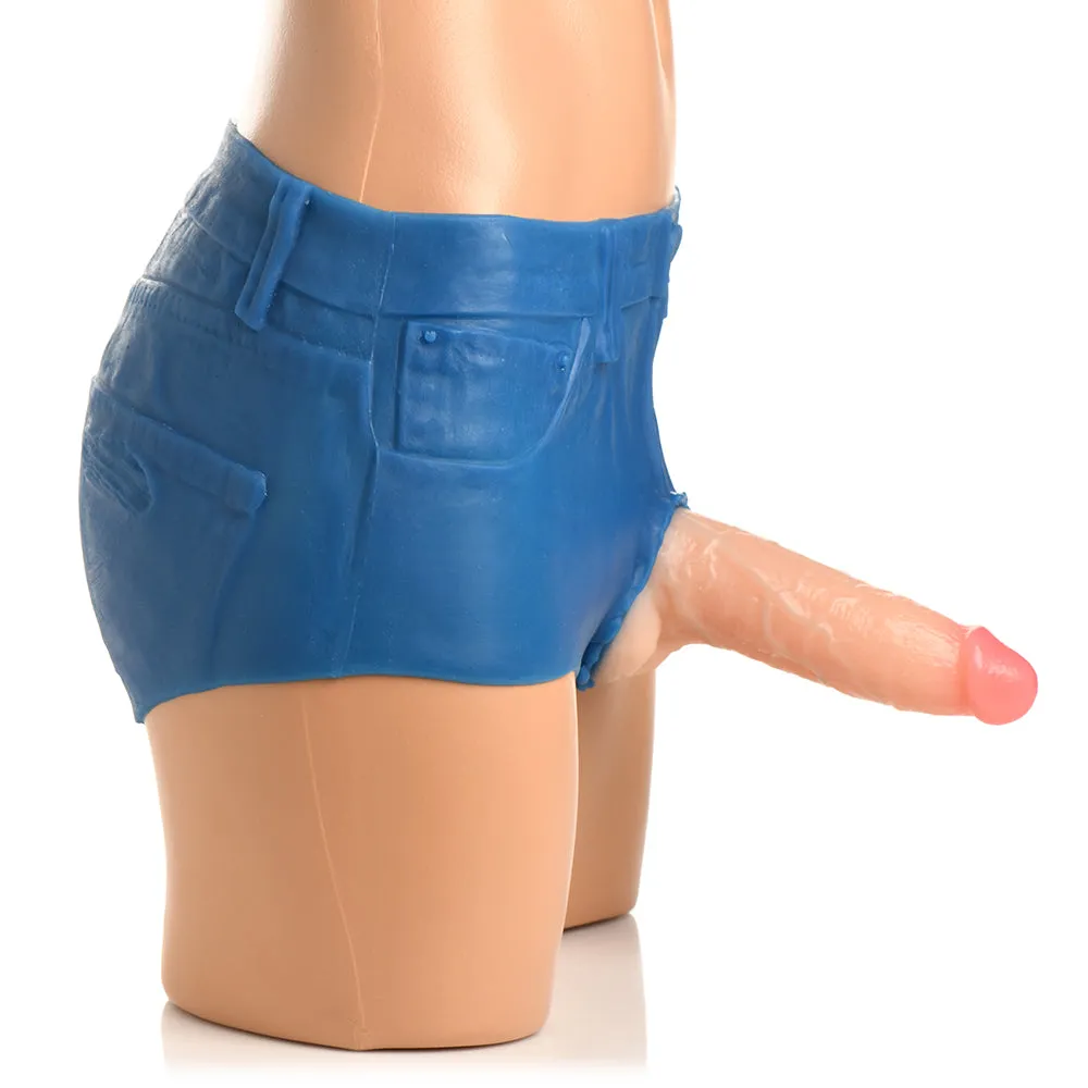 Strap U Booty Shorts Dildo Silicone Strap On Harness 6 in. Medium
