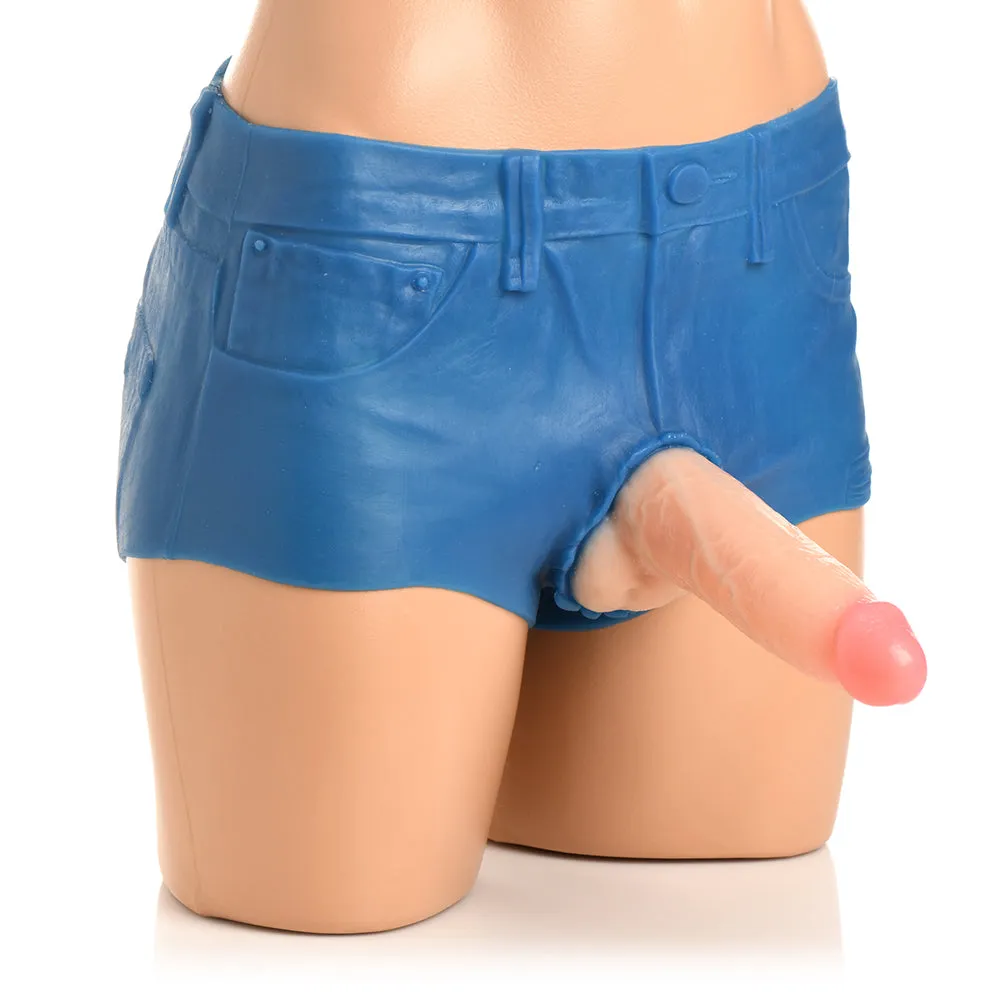 Strap U Booty Shorts Dildo Silicone Strap On Harness 6 in. Medium