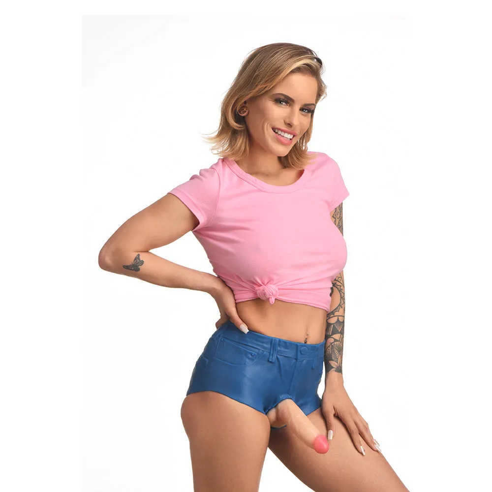 Strap U Booty Shorts Dildo Silicone Strap On Harness 6 in. Medium