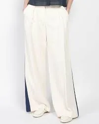 Sulivan Pants with Tuxedo Stripe bone and indigo