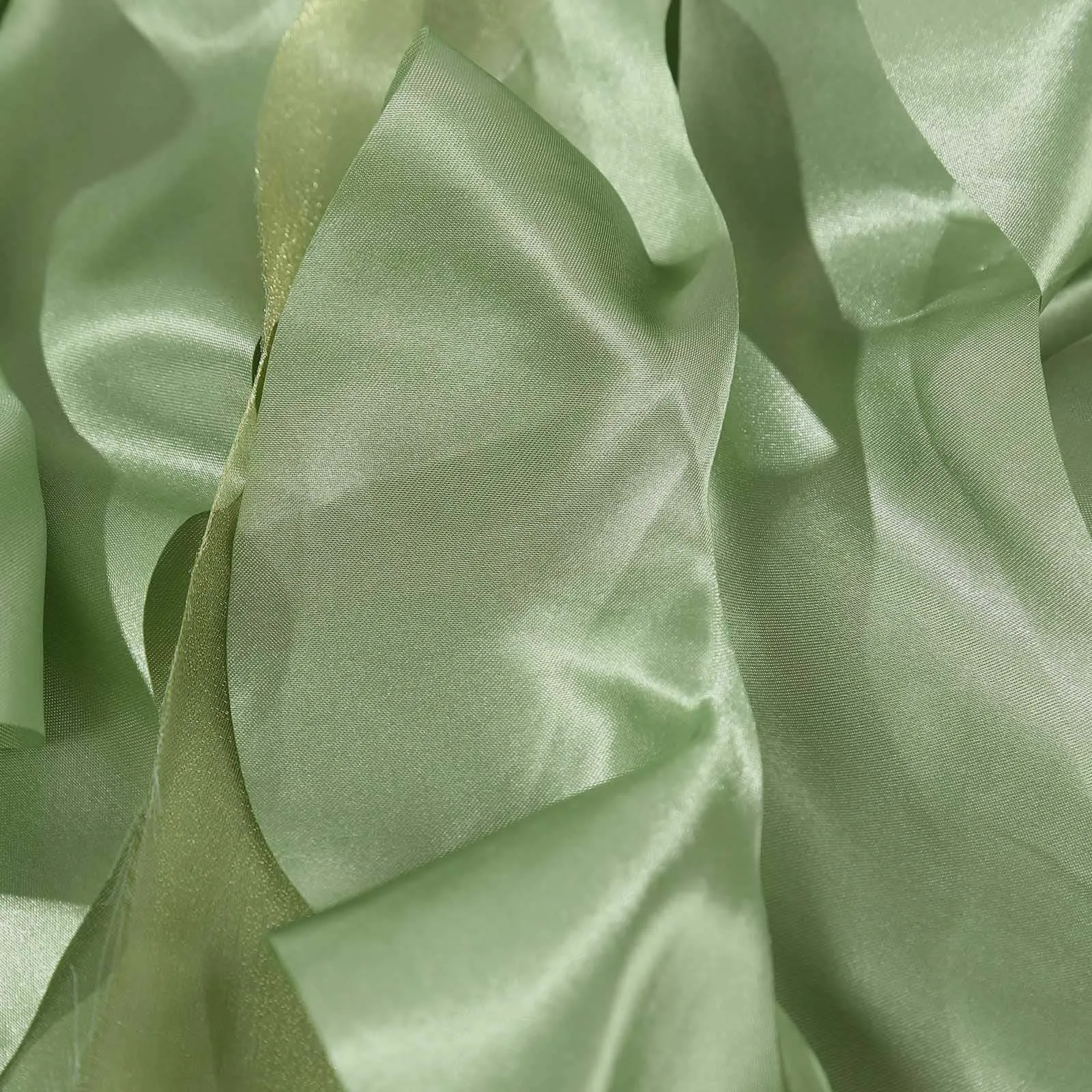 Taffeta Table Skirt 14ft Sage Green - Curly Willow Table Cover
