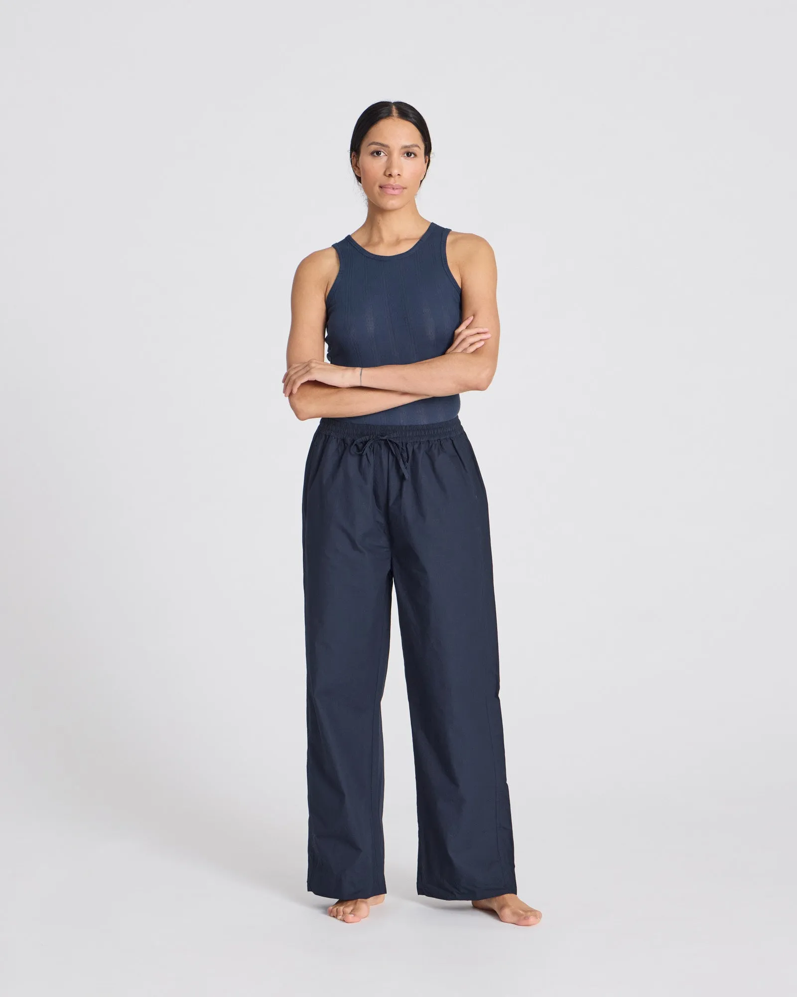 Thilde Pant Poplin GOTS 243975 - Midnight Blue