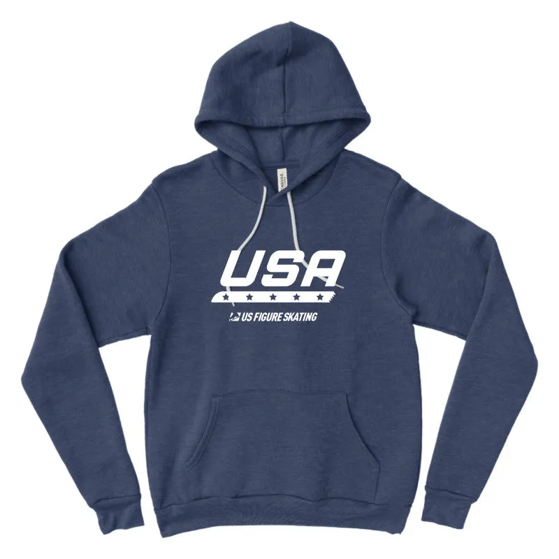 USA Star Blade, Fleece Pullover Hooded Sweatshirt