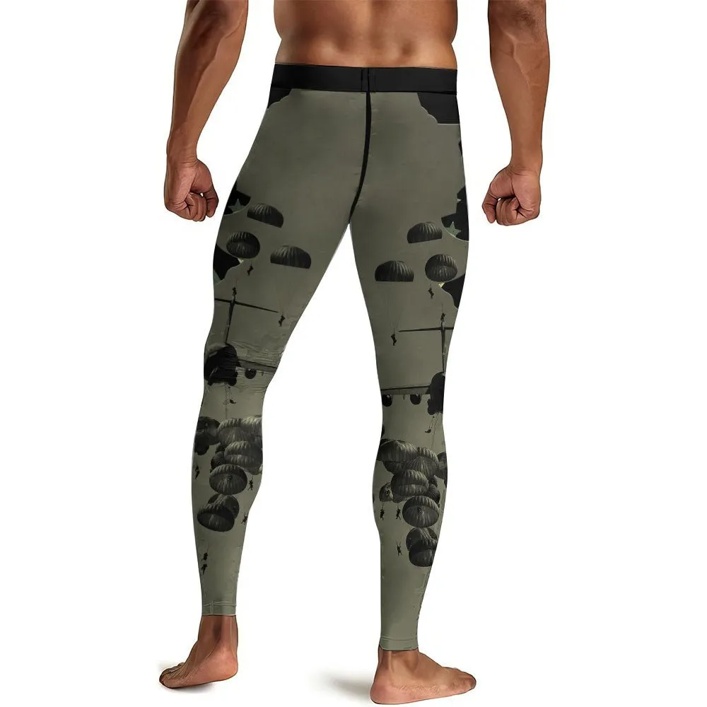Veteran Military Parachutist Men's Compression Leggings