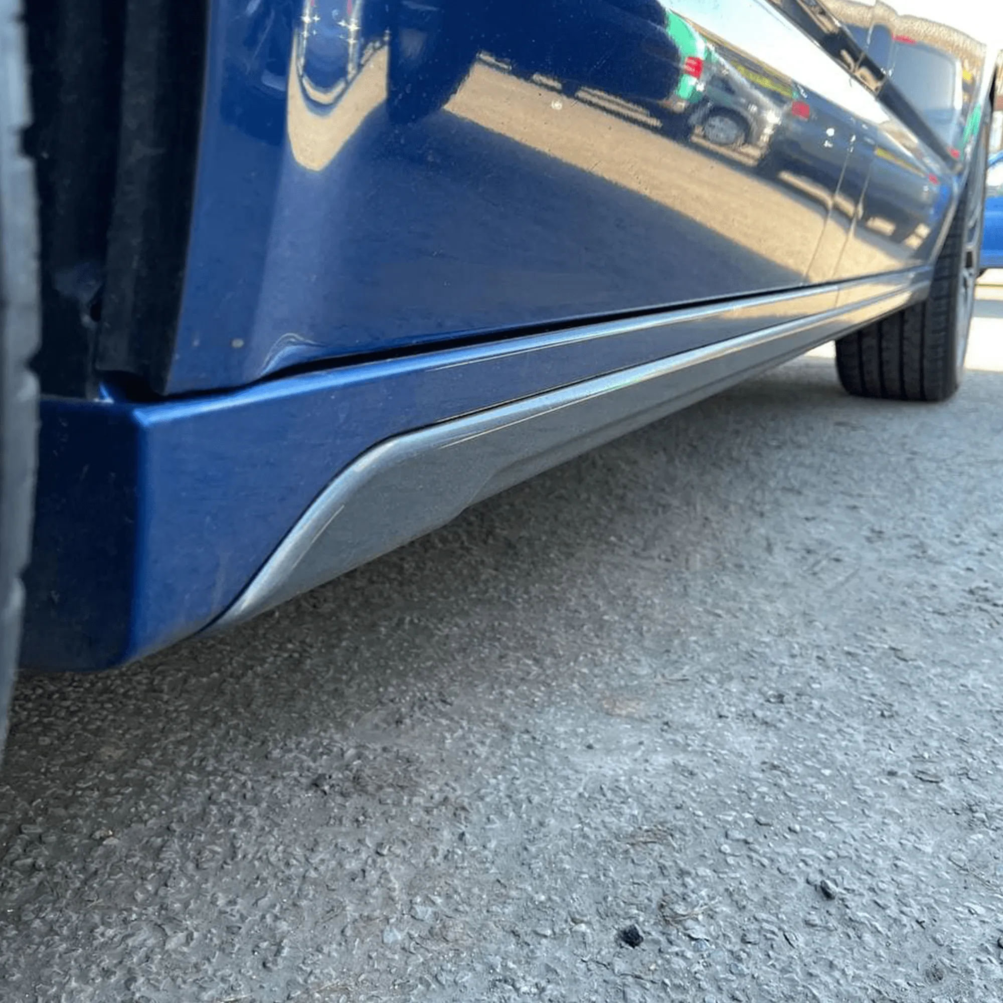 VW T6 Transporter LWB Side Skirts Deep Black Plastic Painted and Ready to Fit