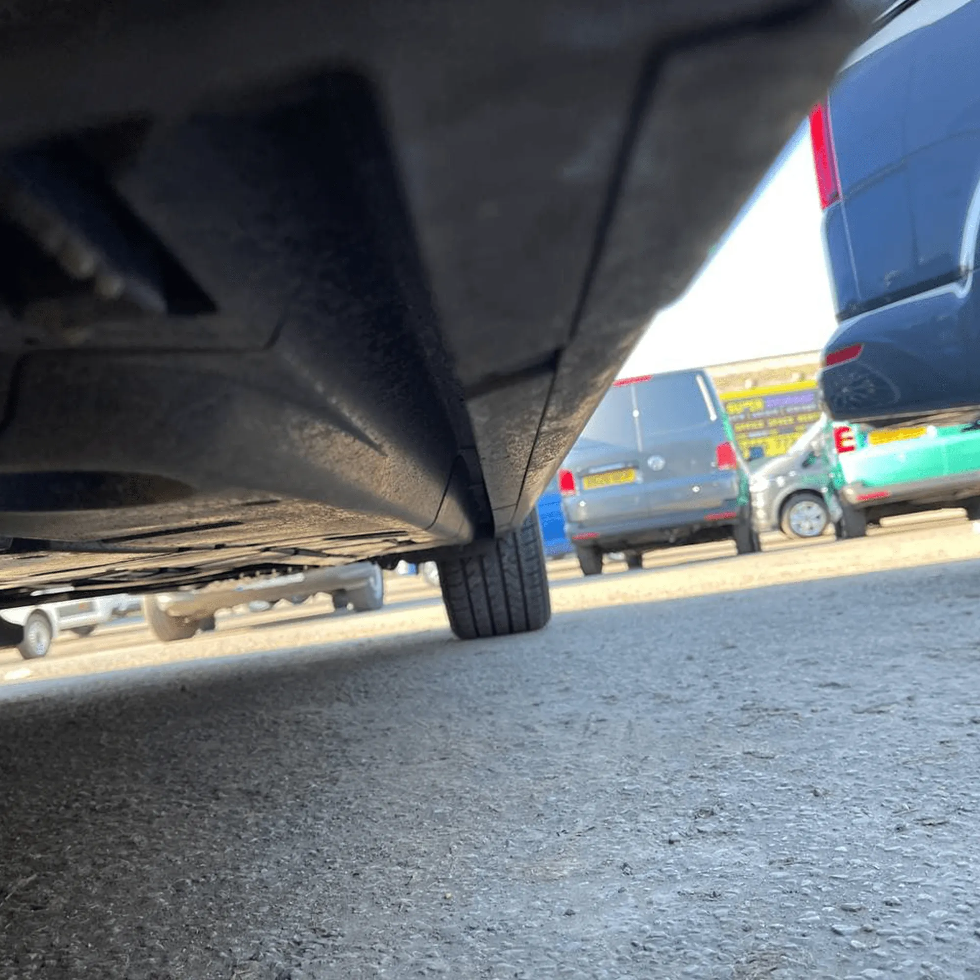 VW T6 Transporter LWB Side Skirts Deep Black Plastic Painted and Ready to Fit