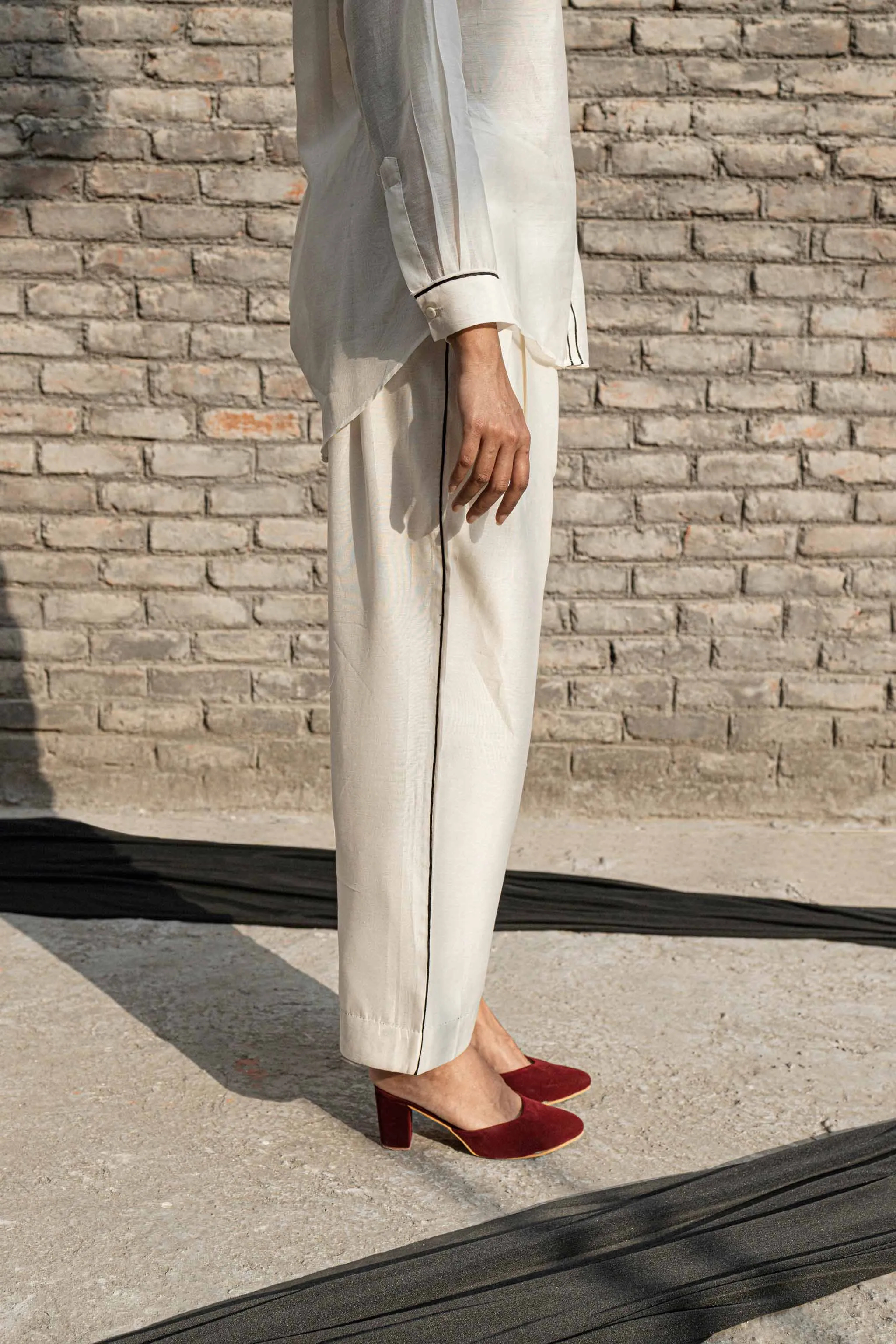 White Classic Pants