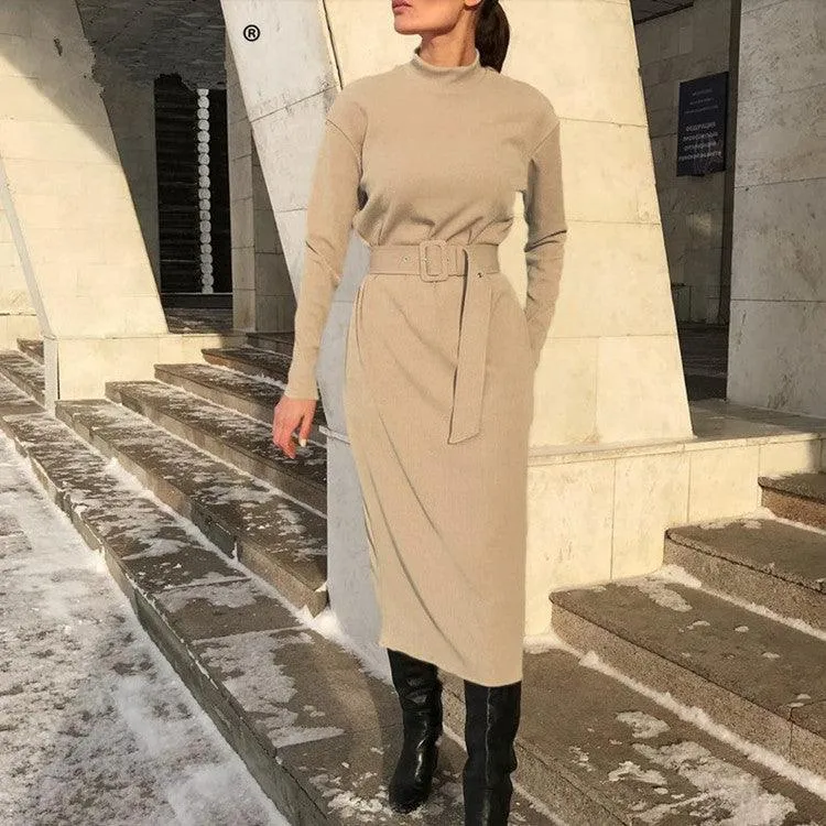 Women in long-sleeved dresses