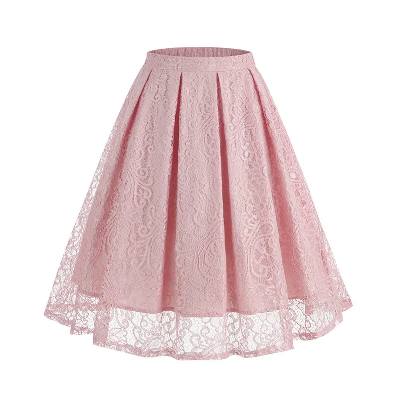 Women's Vintage Elegant Lace Mesh Skirt